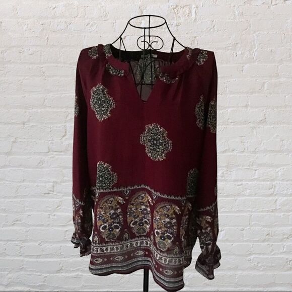Pleione  Paisley Medallion Blouse - Picture 1 of 8